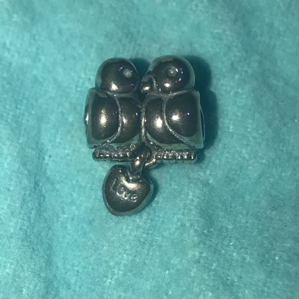 Authentic Pandora Lovebirds charm .925 ale